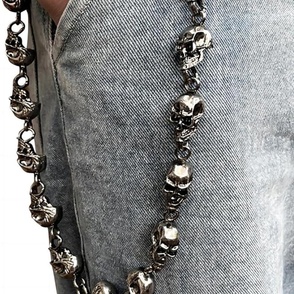 Wallet Chain for Men - Pants, Jean, Belt, Biker, Skull Chains - Halloween Costum